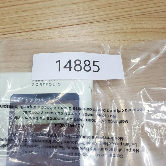 PERRY ELLIS Mens Wallet Brown Leather Card Holder for Phone includes Adhesive - Picture 3 of 3